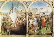 Hans Memling The Martyrdom of St Ursula's Companions and The Martyrdom of St Ursula oil painting